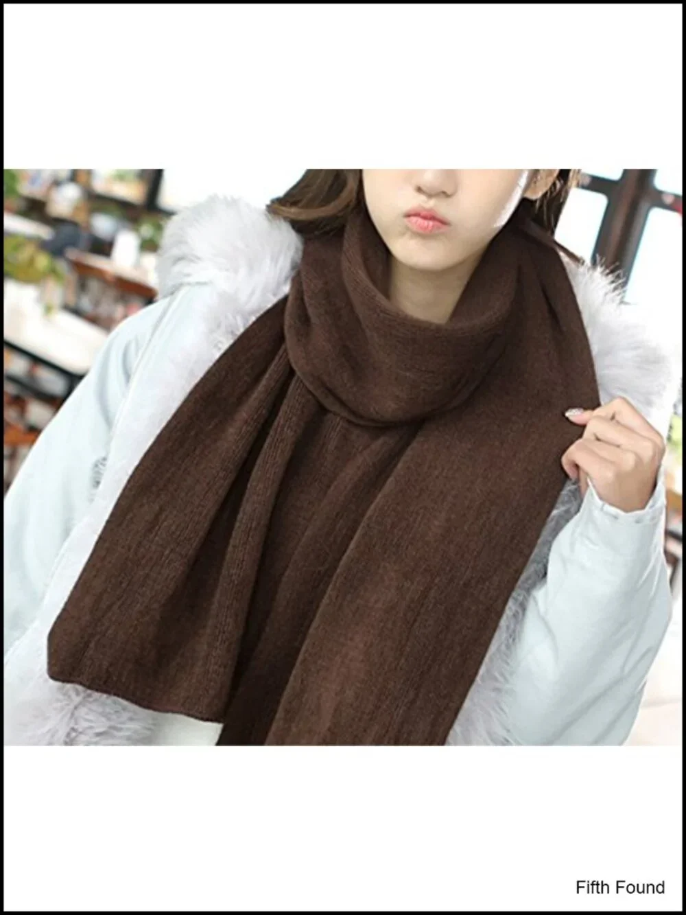 Winter Warm Long Shawl Scarf Faux Wool Soft Heavyweight Cold Weather Wrap